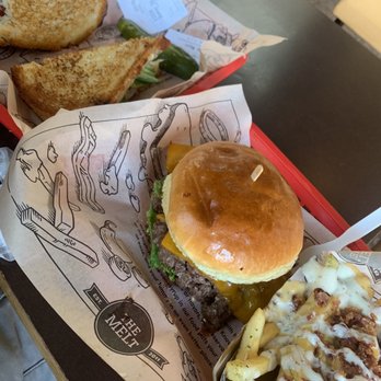 The Melt - Melt MeltBurger and Cheddar Bacon Fries - New American Near Me - Irvine, California The Melt - Melt MeltBurger and Cheddar Bacon Fries - New American Near Me - Irvine, California