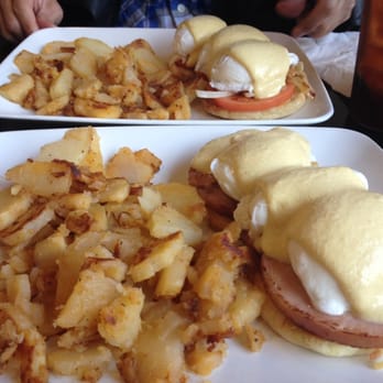 Break Your Fast - Eggs Benedict. A little too oily. - American Near Me - Union City, California Break Your Fast - Eggs Benedict. A little too oily. - American Near Me - Union City, California