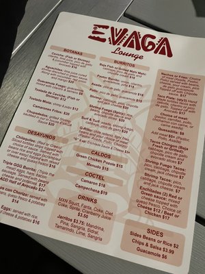 Menu photo 6 Evaga Lounge Oceanside, CA