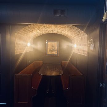 The Hawthorn - The Booth where Edgar Allan Poe would choose to sit if he were here, hmmmm maybe he was I could almost feel him. - Tea Rooms Near Me - Daphne, Alabama