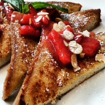 Bottega Louie - Louie Louie ~ caramelized bâtard, strawberry
compote, buttered almonds French toast ;) - Italian Near Me - Los Angeles, California Bottega Louie - Louie Louie ~ caramelized bâtard, strawberry
compote, buttered almonds French toast ;) - Italian Near Me - Los Angeles, California
