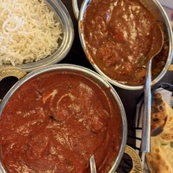 Butter chicken wings and lamb tikka masala