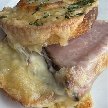 a'VERT Brasserie - Croque Monsieur, separated by me to show the parts - Brasseries Near Me - West Hartford, Connecticut a'VERT Brasserie - Croque Monsieur, separated by me to show the parts - Brasseries Near Me - West Hartford, Connecticut