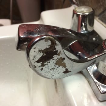100 Montaditos - Disgusting gunk behind faucet handle, gross! - Tapas/Small Plates Near Me - Miami, Florida 100 Montaditos - Disgusting gunk behind faucet handle, gross! - Tapas/Small Plates Near Me - Miami, Florida