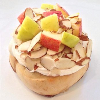 Cinnaholic - a close up of an apple and almond pastry - Bakeries Near Me - London, Ontario Cinnaholic - a close up of an apple and almond pastry - Bakeries Near Me - London, Ontario