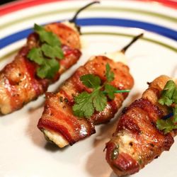 Caliente Grill - Bacon wrapped Jalapeños.