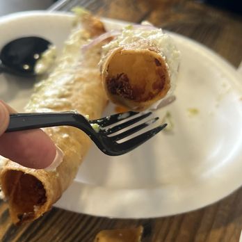 Takos - famous flautas ahogadas 90% POTATO 10% if that of BEEF - Tacos Near Me - Bellflower, California