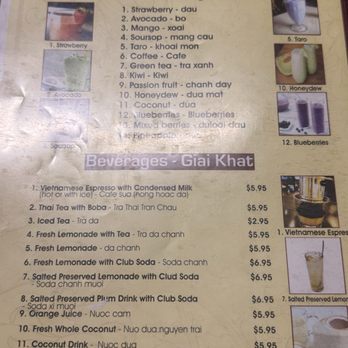 Pho And Grill International - Updated menu on the drink prices dor smoothies. - Vietnamese Near Me - Spring Valley, California Pho And Grill International - Updated menu on the drink prices dor smoothies. - Vietnamese Near Me - Spring Valley, California