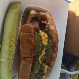 a hot dog and a pickle a hot dog and a pickle