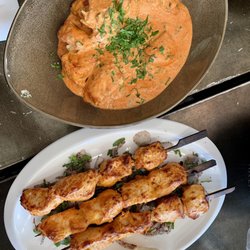 Al Aseel Restaurant - Shish tawook (bottom), chicken chili lemon garlic (top)