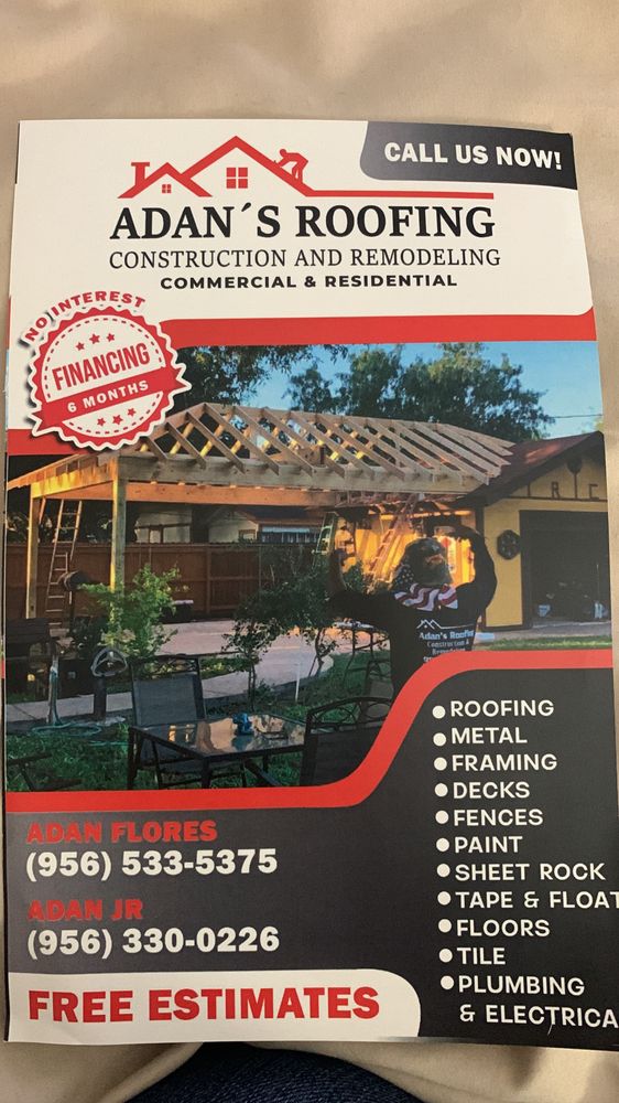 Slide of Adan’s Roofing & Construction