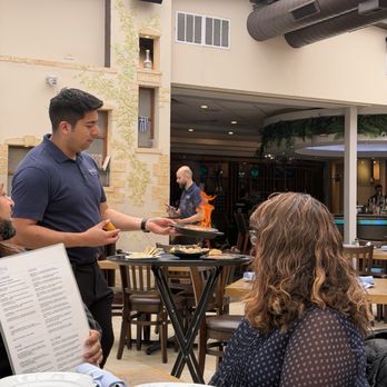 Athena Greek Restaurant - Saganaki - Greek Near Me - Chicago, Illinois