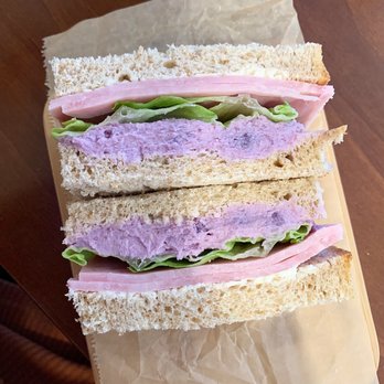 Hygge Coffee - purple sweet potato mousse sandwich - Coffee & Tea Near Me - La Mirada, California