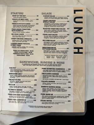 Menu photo 2 GB eats Great Barrington, MA Menu photo 2 GB eats Great Barrington, MA