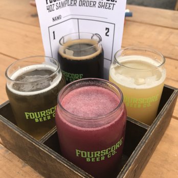 FourScore Beer Co. - Flight of beer... Jahmba Mixberry Bubble Gum, Members Only First Anni Stout, For in Itself, Lazy River - Breweries Near Me - Gettysburg, Pennsylvania FourScore Beer Co. - Flight of beer... Jahmba Mixberry Bubble Gum, Members Only First Anni Stout, For in Itself, Lazy River - Breweries Near Me - Gettysburg, Pennsylvania