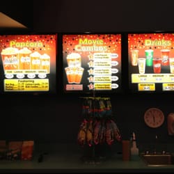 Jasper 8 Theatres - Available drinks, chips, popcorn and candy.
