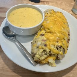 5 egg omelet with cheese grits 5 egg omelet with cheese grits