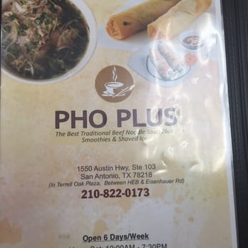 Pho Plus - Front menu - Vietnamese Near Me - San Antonio, Texas Pho Plus - Front menu - Vietnamese Near Me - San Antonio, Texas