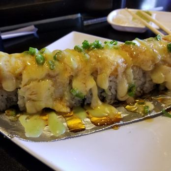 Pisces Sushi - The Big Bang...somewhere under all that sauce is a tasty roll. This roll was drowned in it. - Sushi Bars Near Me - Reno, Nevada Pisces Sushi - The Big Bang...somewhere under all that sauce is a tasty roll. This roll was drowned in it. - Sushi Bars Near Me - Reno, Nevada