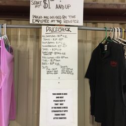 Attic Fanatics - Clothes are in the large building around back 7/4/18