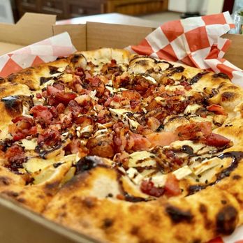 Cinders Wood Fired Pizza - Bacon n' Brie - Pizza Near Me - Redding, California Cinders Wood Fired Pizza - Bacon n' Brie - Pizza Near Me - Redding, California