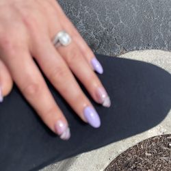 Nail Boulevard - Fill, Gel polish with design. Denis is Amazing!! I go in and he does his thing. Picks the color and design!! Never disappointed!!