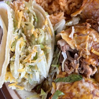 La Cabanita Mex 4 - Shredded beef taco and enchilada - Mexican Near Me - Meridian, Idaho La Cabanita Mex 4 - Shredded beef taco and enchilada - Mexican Near Me - Meridian, Idaho