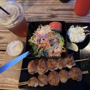 Dewey Destin's Navarre - Grilled shrimp and scallops are so good! - Seafood Near Me - Navarre, Florida Dewey Destin's Navarre - Grilled shrimp and scallops are so good! - Seafood Near Me - Navarre, Florida