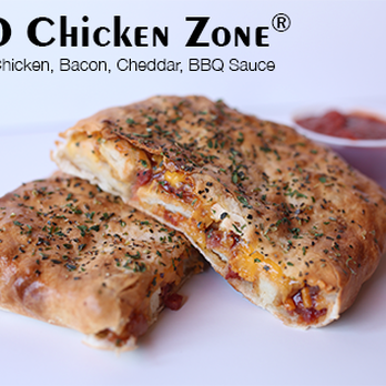 DP Dough - two pieces of bbq chicken zone breaded chicken, bacon, cheddar, bbq sauce - Fast Food Near Me - Blacksburg, Virginia DP Dough - two pieces of bbq chicken zone breaded chicken, bacon, cheddar, bbq sauce - Fast Food Near Me - Blacksburg, Virginia