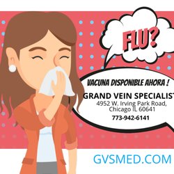Grand Vein Specialists - Vacuna disponible ahora ! 773-942-6141 | Programe una cita en línea - https://hi.switchy.io/1JHG #medicina #gripe #flu #resfriado #enfermo