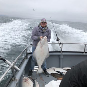 Saltwater Safari - My son with a nice halibut and the deck full of fish...! - Tours Near Me - Seward, Alaska Saltwater Safari - My son with a nice halibut and the deck full of fish...! - Tours Near Me - Seward, Alaska