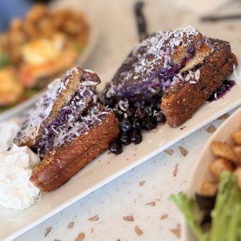 Popping Yolk Cafe - Ube French Toast. Yum!!! - Breakfast & Brunch Near Me - Brea, California Popping Yolk Cafe - Ube French Toast. Yum!!! - Breakfast & Brunch Near Me - Brea, California
