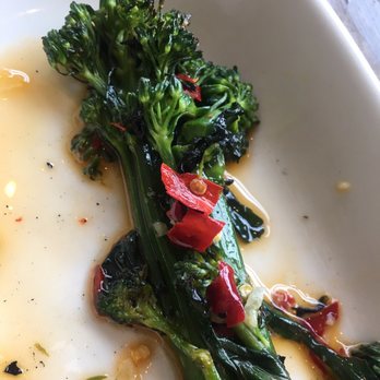 La Palma - As usual I forgot to take a pic of my meal before I devoured it, but here are the last pieces of charred broccolini - Italian Near Me - Toronto, Ontario