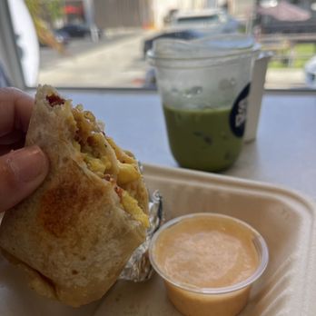 Sundays Coffee & Co - The sauce is everything and the burrito is crispy and the eggs are perfectly done! - Coffee & Tea Near Me - Newport Beach, California