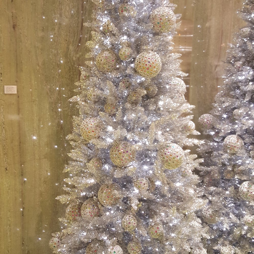 Cool touch to Neiman's Christmas decor.