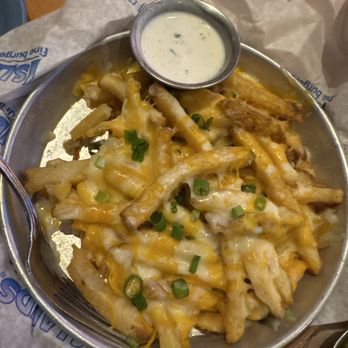 Islands Restaurant - Cheese fries on the happy hour menu had the choice to add chili but we stuck to just cheese fries with ranch - Burgers Near Me - Cerritos, California