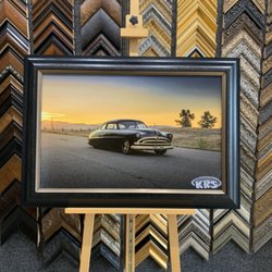 Georgia Frame Shop - Stacked frames and museum glass on this beautiful photo of my customer's Hudson hotrod.