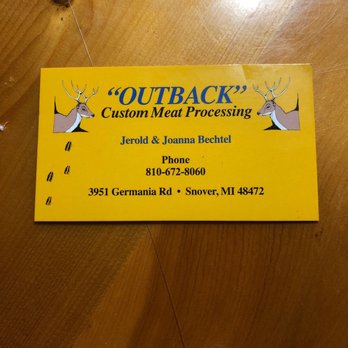 Outback - Great family run business - Meat Shops Near Me - Snover, Michigan Outback - Great family run business - Meat Shops Near Me - Snover, Michigan