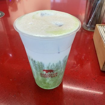 Equator Coffees - Iced matcha latte with strawberry foam. No flavor, just tasted like milk. - Coffee & Tea Near Me - Burlingame, California