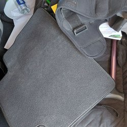 Back seat of the car. Where everything was left in shambles