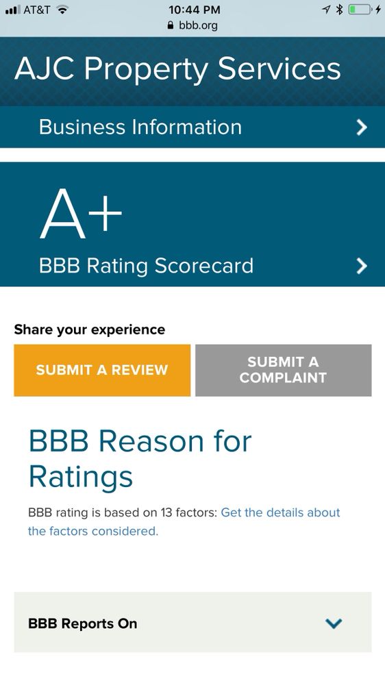 Slide of AJC property services