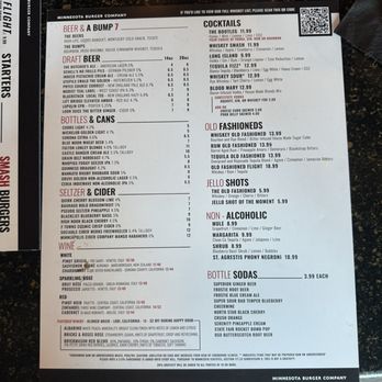 Minnesota Burger Company - Drink menu - Burgers Near Me - Apple Valley, Minnesota