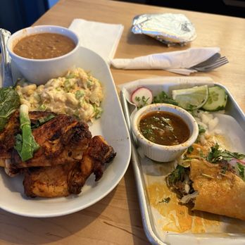 Supreme Chicken - 1/4 Quarter Chicken with 2 Sides - Mac salad and beans. Quesabirria Taco. - Mexican Near Me - Denver, Colorado Supreme Chicken - 1/4 Quarter Chicken with 2 Sides - Mac salad and beans. Quesabirria Taco. - Mexican Near Me - Denver, Colorado