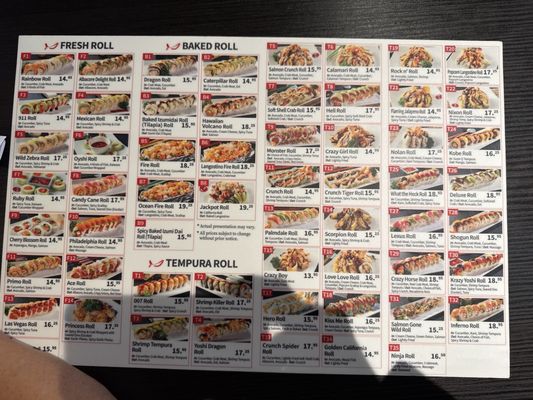 Menu photo 4 Yoshi Sushi Palmdale, CA