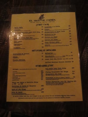 Menu photo 4 El Hijo de Cabra Mandaluyong, NCR Menu photo 4 El Hijo de Cabra Mandaluyong, NCR