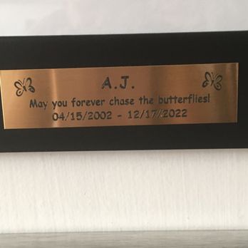 CP Photos & Frames - A.J.'s nameplate on his frame. - Framing Near Me - San Francisco, California CP Photos & Frames - A.J.'s nameplate on his frame. - Framing Near Me - San Francisco, California