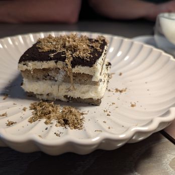 Avize Modern Alpine - Tiramisu dessert. $16. Black sesame, chicory, truffle. - Desserts Near Me - Atlanta, Georgia