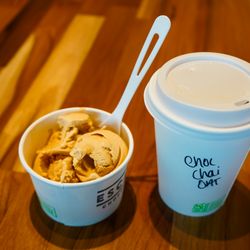 Escazú Chocolates - Spicy Caramel ice cream and Chocolate Chai