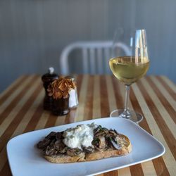 Rennick Meat Market - Mushroom Burrata Toast