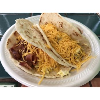 Casa Galaviz Restaurant - two tacos on a paper plate - Mexican Near Me - Denton, Texas